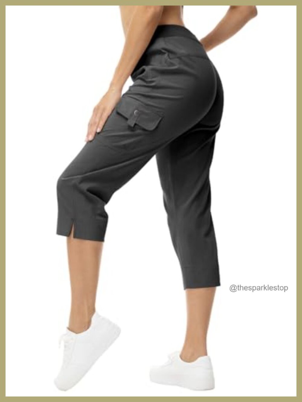 Women's Cargo Capri Pants with Pockets Lightweight Quick Dry Hiking Athletic